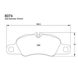 Pagid U-8074 RS29 Yellow Racing Brake Pads