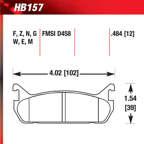 Hawk Brake Miata 89-93 Rear DTC-30 HB157W.484